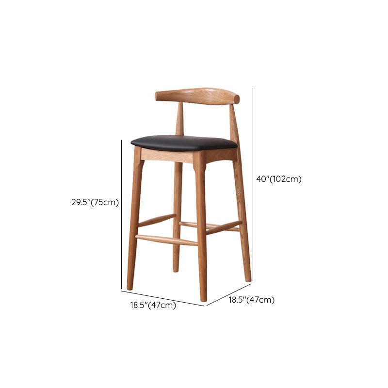 Industrial Fabric Counter & Bar Stools Ash Wood Indoor Stools