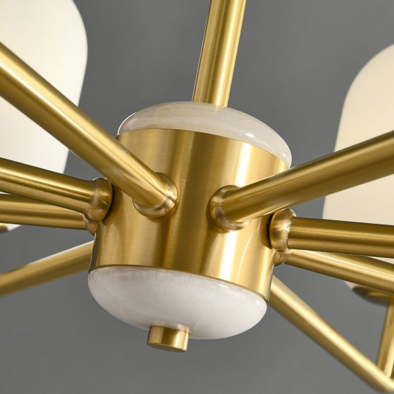 Bronze Chandelier Light Fixtures Sputnik Modern Ceiling Light Fixture for Living Room