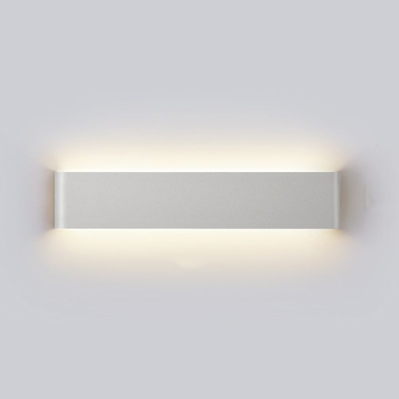 Luz de pared de forma rectangular de estilo de metal de estilo moderno 1 luz de montaje de pared de luz
