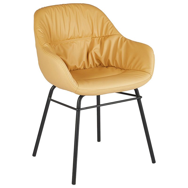 Faux Leather Dining Chair Industrial Style Wingback Arm Chair