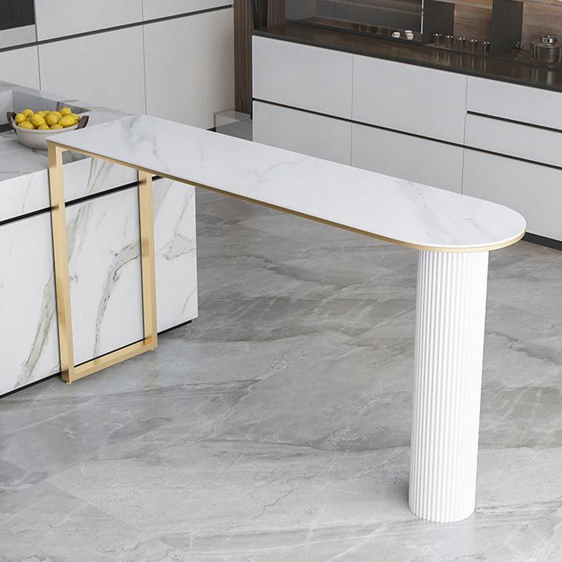 Island Contemporary Bar Table 42-inch Height Stone Top Bistro Table