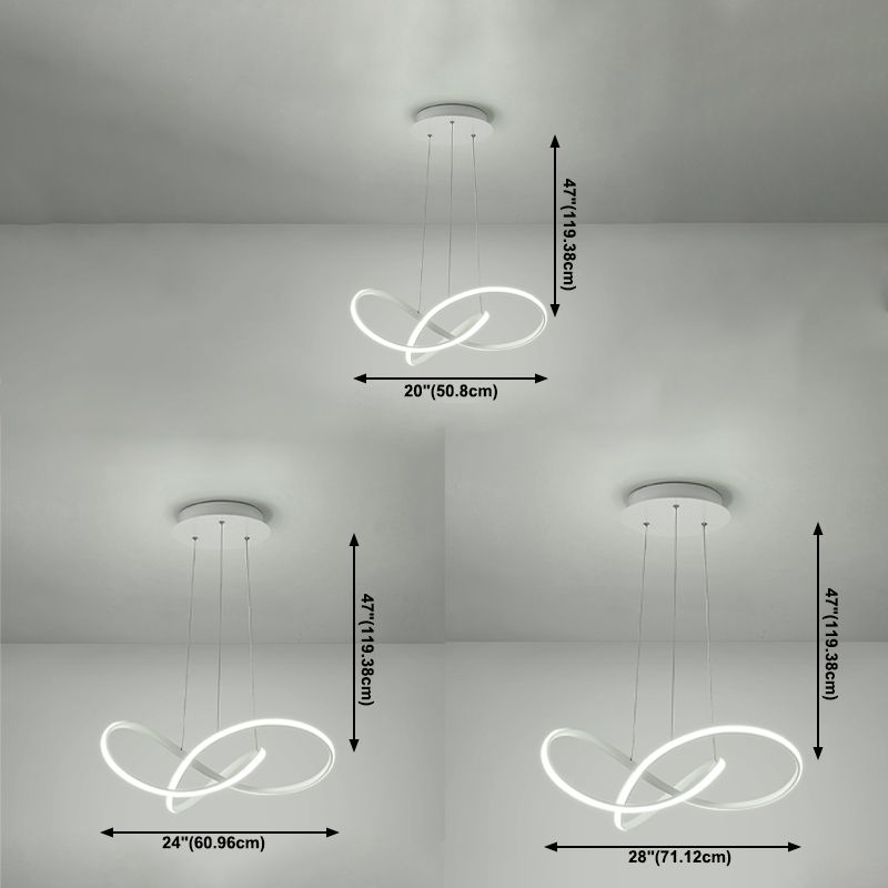 1-Light Metal Linear Chandelier Modern Hanging Pendant Light Fixture