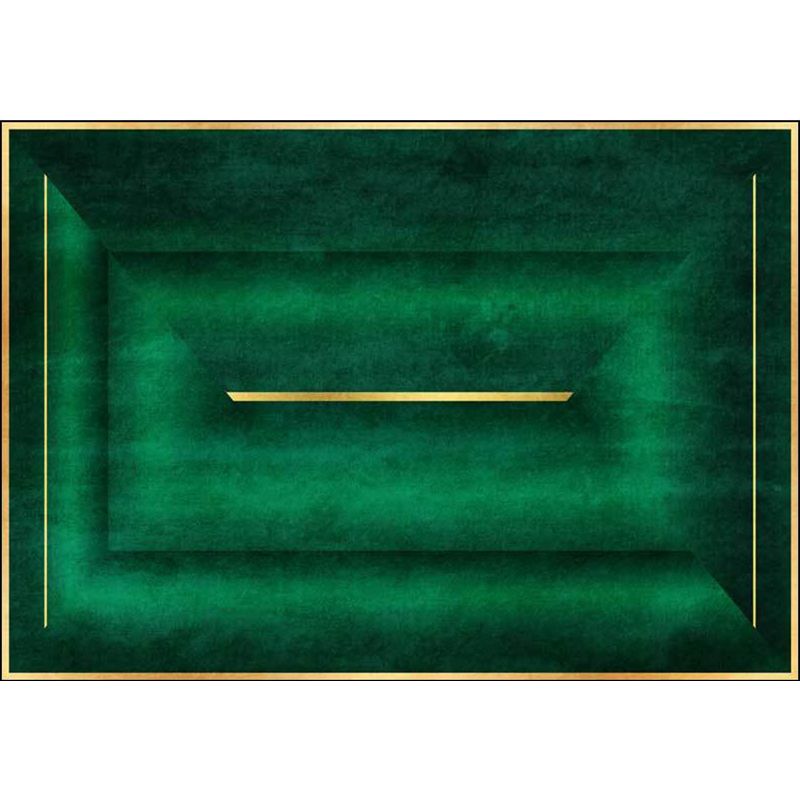 Stylish Ombre Rug Green Casual Rug Polyester Washable Non-Slip Backing Area Rug for Living Room