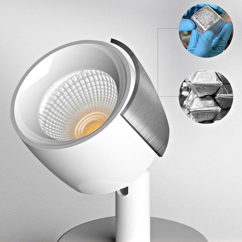 Contemporary 1 - Light Semi Flush Mount Adjustable Ceiling Flush in Black / White