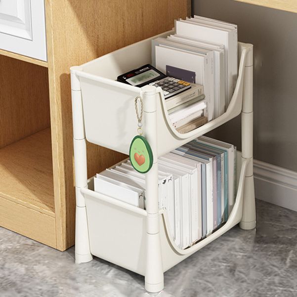 Contemporary Bookcase Vertical Plastic Book Shelf for Study Room