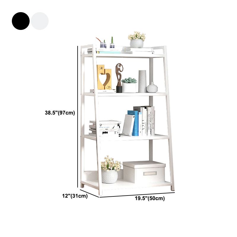 Modern Home Steel Book Shelf Ladder 12"W Matte Finish Bookcase