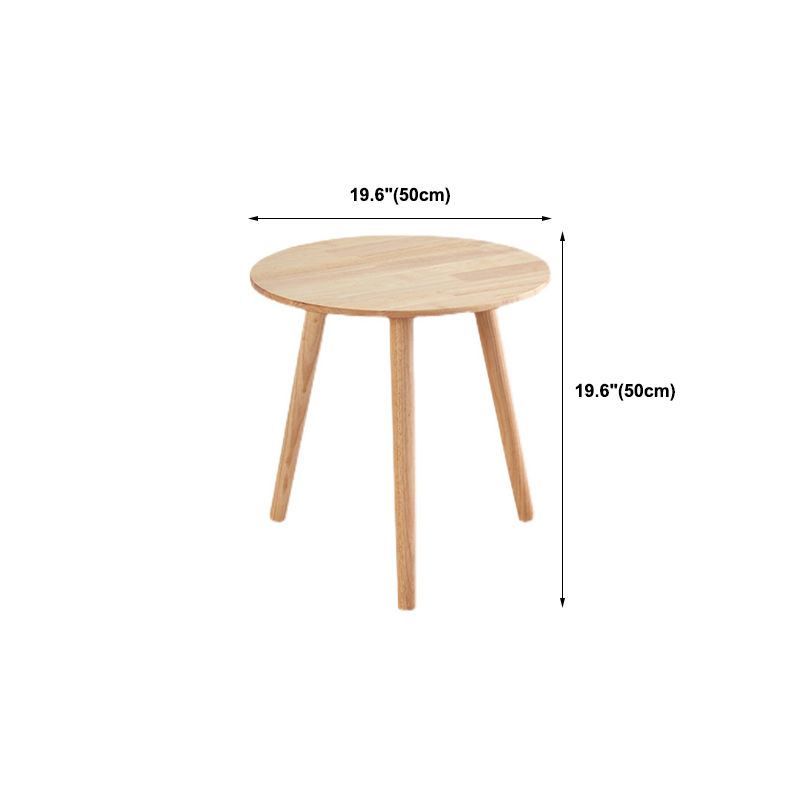 Contemporary Style Side End Table Solid Wood Round Sofa Side Accent Table