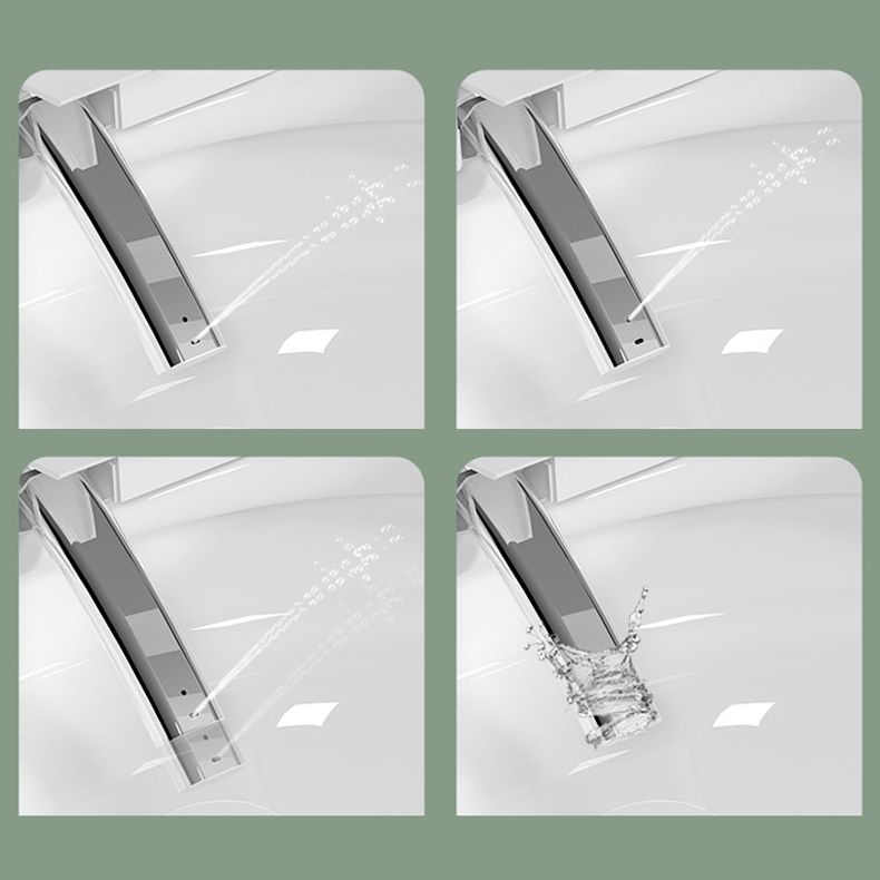 Modern Flush Toilet Heated Seat One-Piece Toilet with Slow Close Seat