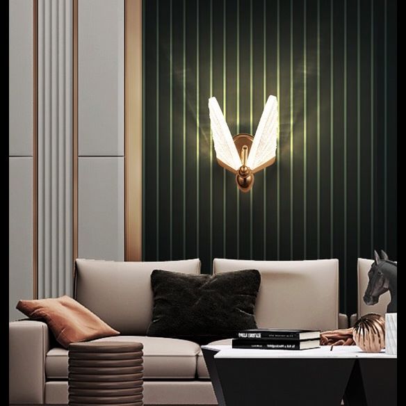 Kreative Schmetterlingswandmontage LED -LED -Acrylwandleuchte für Bett