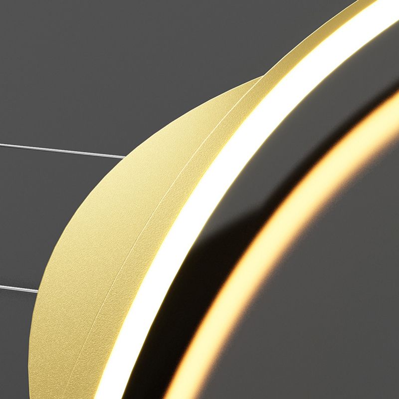 Linear Shape Metal Island Chandelier Modern Style 1-Light Island Ceiling Light