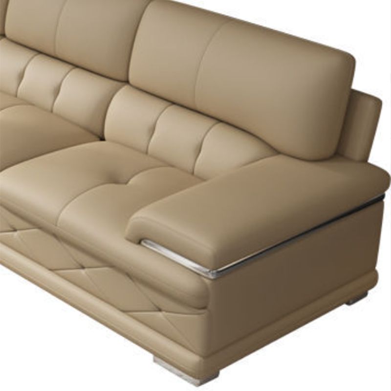 Upholstered Armrest Cushioned Back Sponge Padded Sofa Bed Grey/yellow Sofa