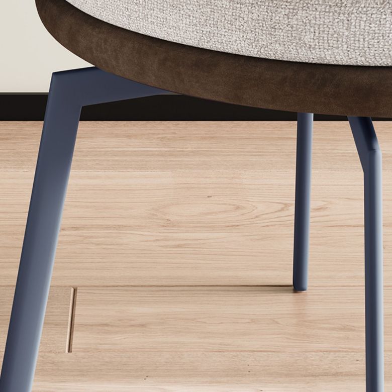 Industrial Kitchen Dining Chairs Fabric Arm Dining Chairs with Metal Legs