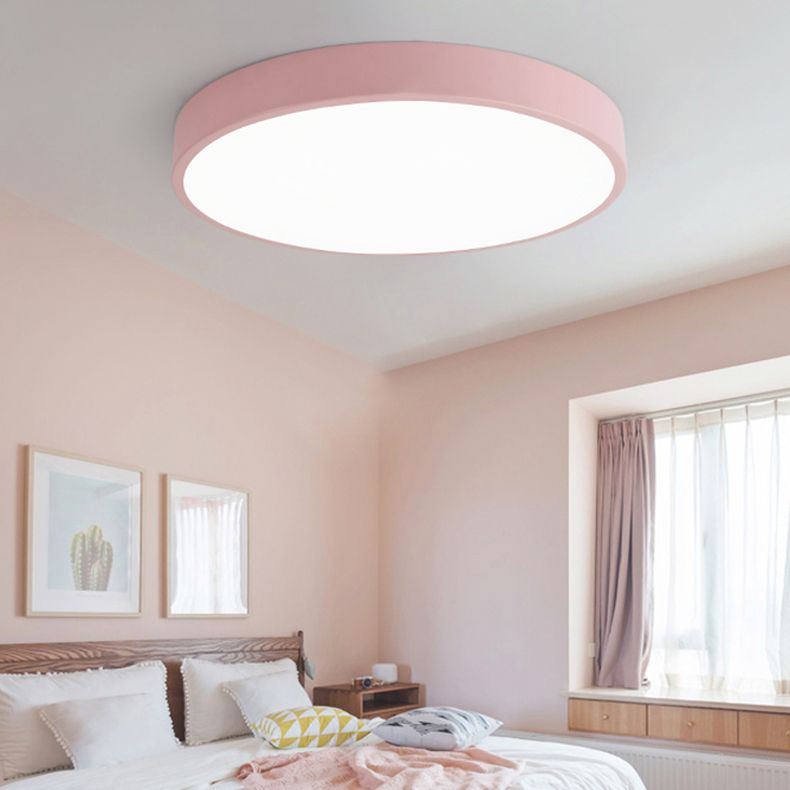 Lámpara de techo empotrada de estilo nórdico moderno, macarrón colorido para sala de estar de niños