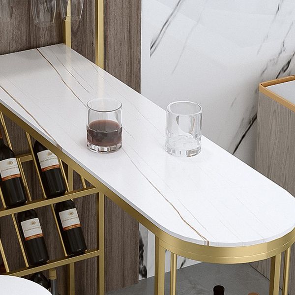 Modern Style Stone Bar Table Set 1/2/3 Pcs Specialty Pub Set for Indoor