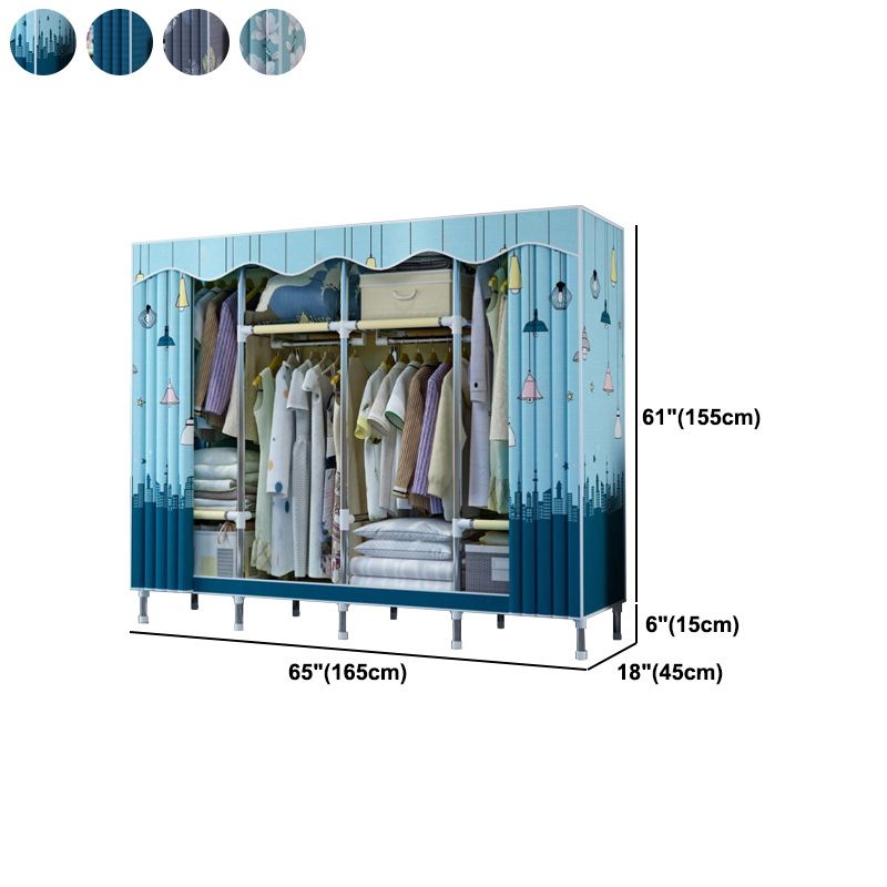Modern Style Bedroom Wardrobe Armoire Metal Wardrobe Closet with Legs