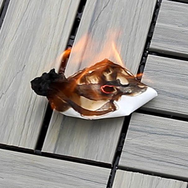 Composite Decking Tiles Interlocking Striped Pattern Patio Flooring Tiles