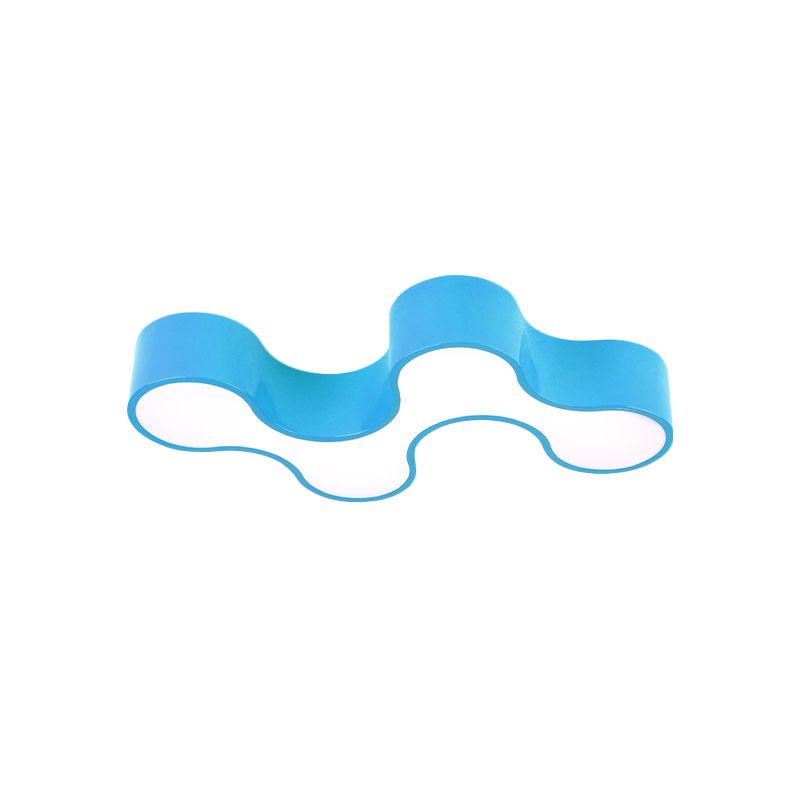 Acryl Geometrische Decke Light Cartoon Led Flushmount Light in Grün/Gelb/Blau für Kinder Schlafzimmer