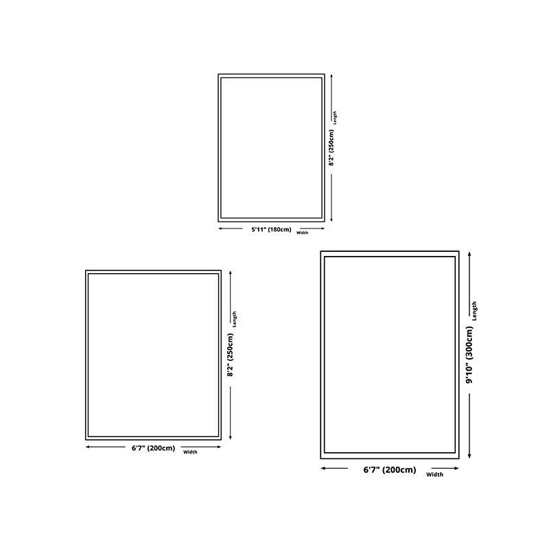 Light Grey Striped Rug Polyester Simple Area Rug Washable Rug for Living Room