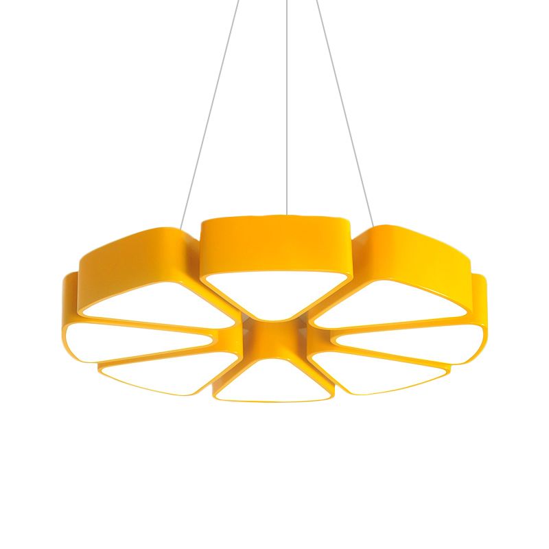 Children LED Surface Mount Ceiling Light with Acrylic Shade Yellow Lemon Slice Shape Flush Lighting, Warm/White Light