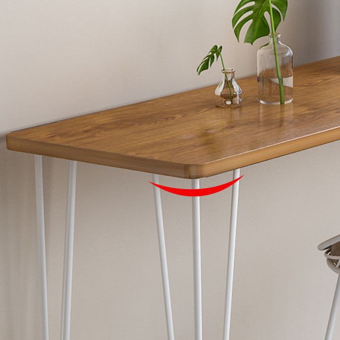 Rectangle Artificial Wood Dining Table Counter Height Table with 4 Legs