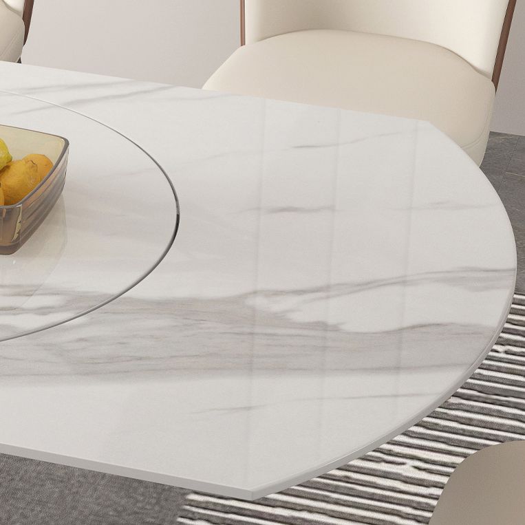 Modern Round Sintered Stone Dining Room Set Space-Saving Design Dining Table Furniture