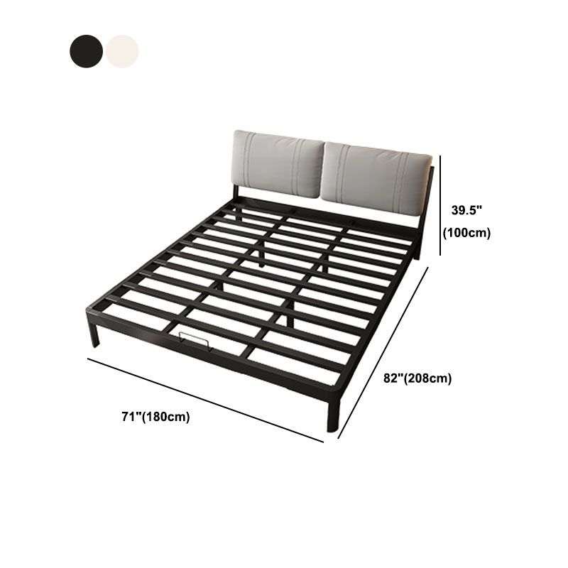 Modern Wire-Grid Metal Bed 78.74" L Bed Frame with Headboard