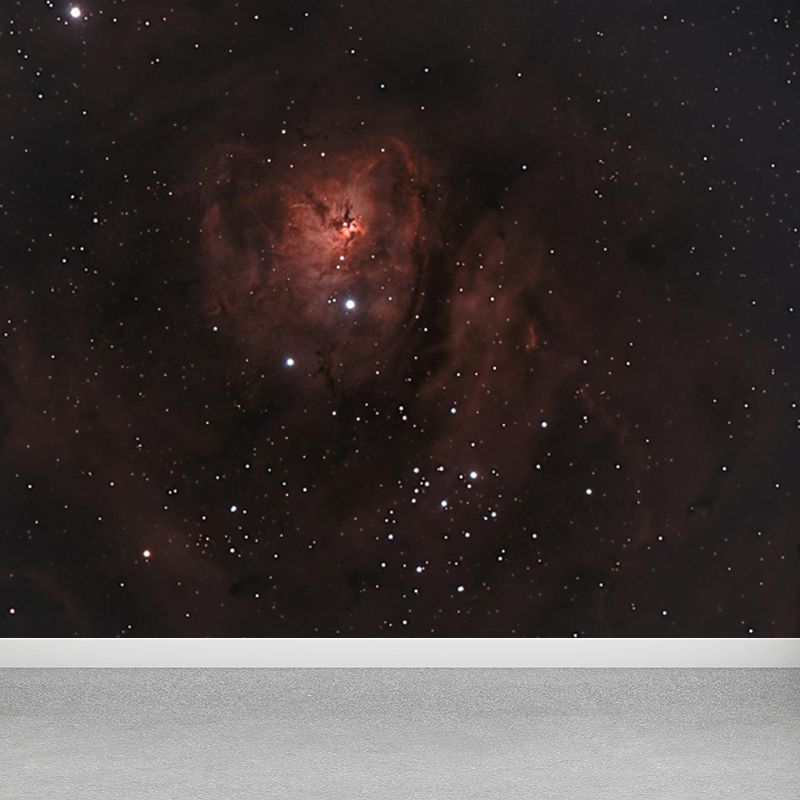 Modern Space Galaxy Wall Mural Dark Color Stain-Proofing Wall Art for Boys Bedroom