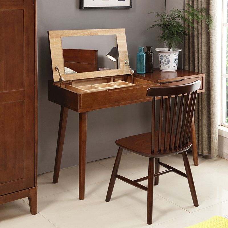 Contemporary Solid Wood Make -up Tables Vanity with 1 Drawer