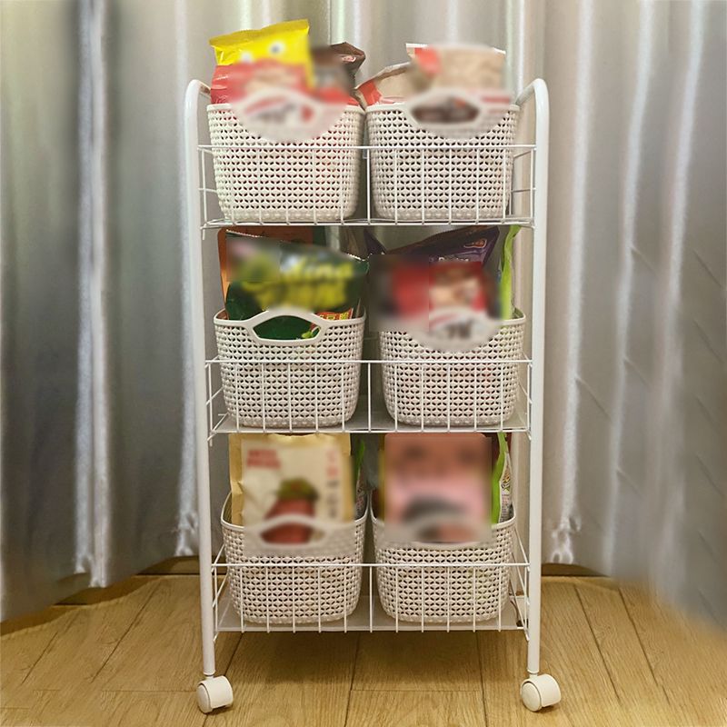 Schwarz -Weiß -Industrie -Bücherregal Etagere Bücherregal mit Zaubererrädern