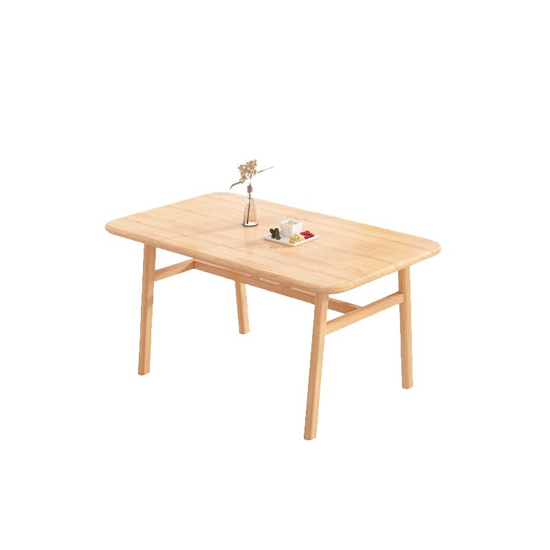 Glam Style Dining Wood Table Dining Rectangle Table for Home Use