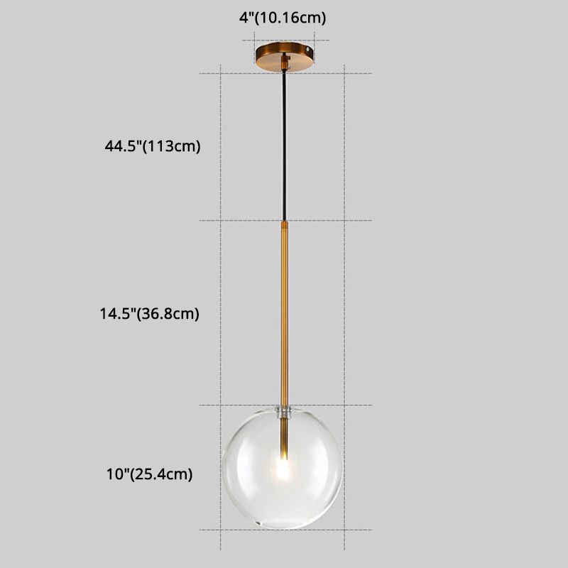 Luminaire suspendu en verre globe