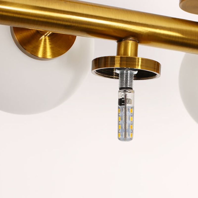 Accesorios modernos de iluminación de vidrio de lámpara de lámpara múltiple para el comedor