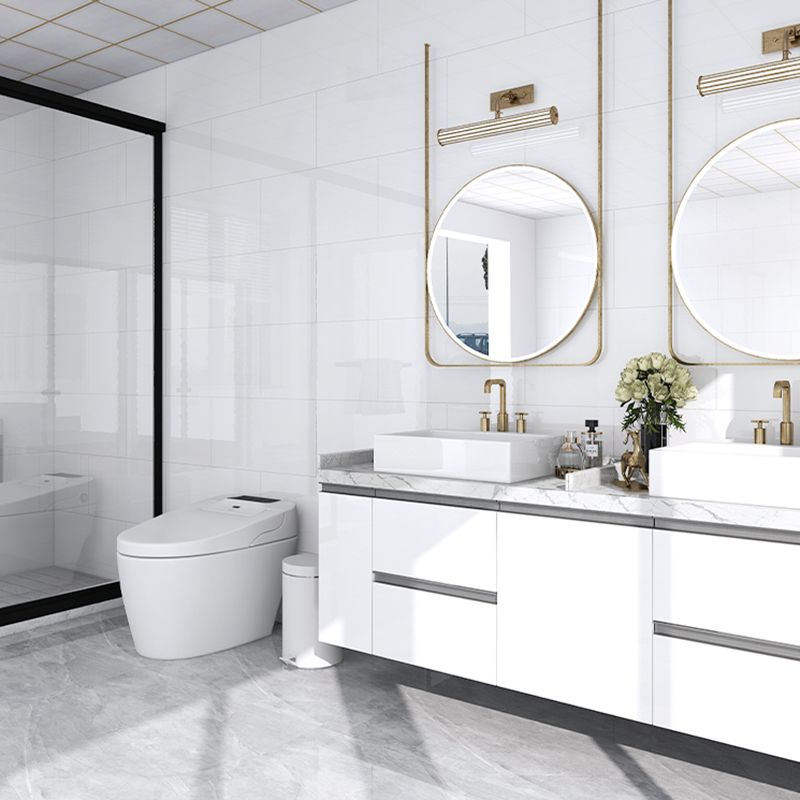 Single Tile Peel and Stick Backsplash Modern Style Bathroom Peel and Stick Backsplash