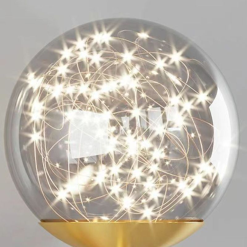 Light Luxury Style Aluminum Wall Light Glass Shade LED Wall Lamp for Bedroom