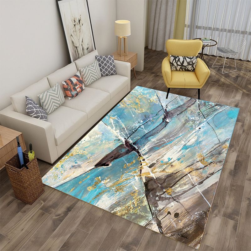 Tapis graphique moderne blanc moderne tapis de support sans glissement pour décoration intérieure