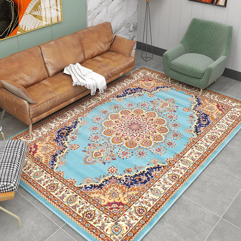 Tapis anticolaire multicoloe Polyester Fleur Fleur Rapis intérieur Tapis de support antidérapant pour le salon