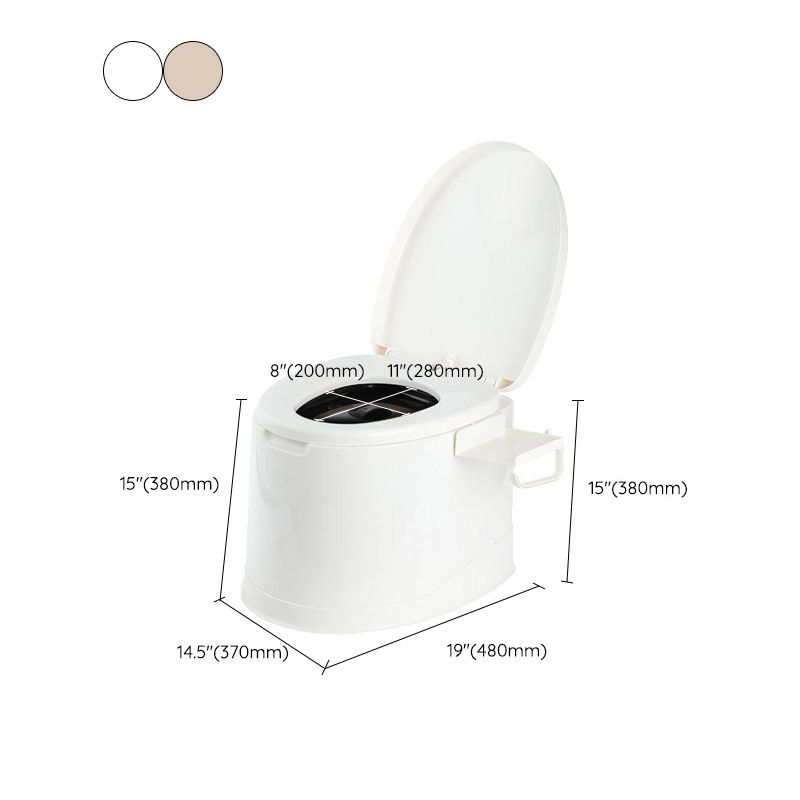 Floor Mounted All-In-One Toilet Contemporary Plastic Flush Toilet
