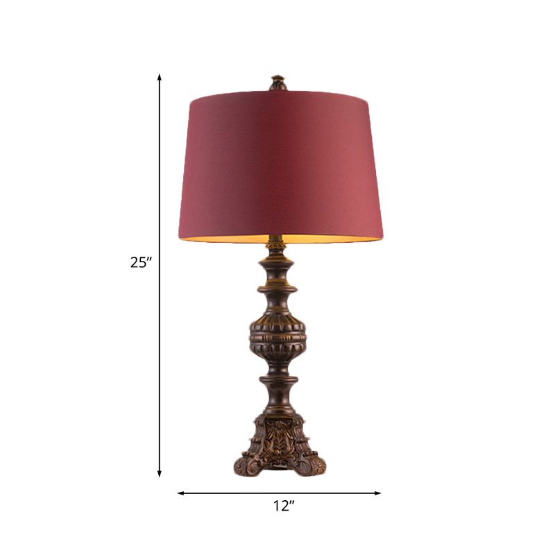 Rose Red Drum Nachttisch leichter traditioneller Stoff 12 "/15" breit