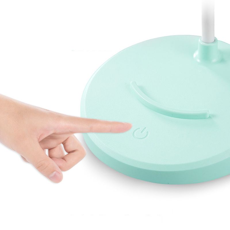 Conical LED Study Light Macaron Plastic Kids Room Touch Control Table Light