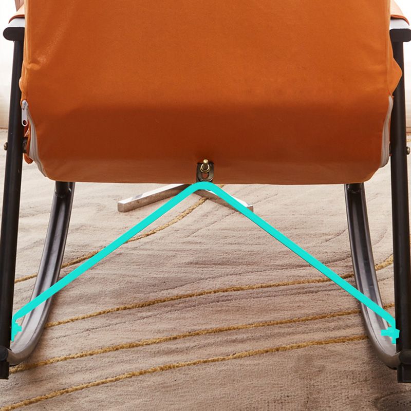 Contemporary Cushions Rocker Chair Metal Frame Spindle Rocker Chair for Living Room