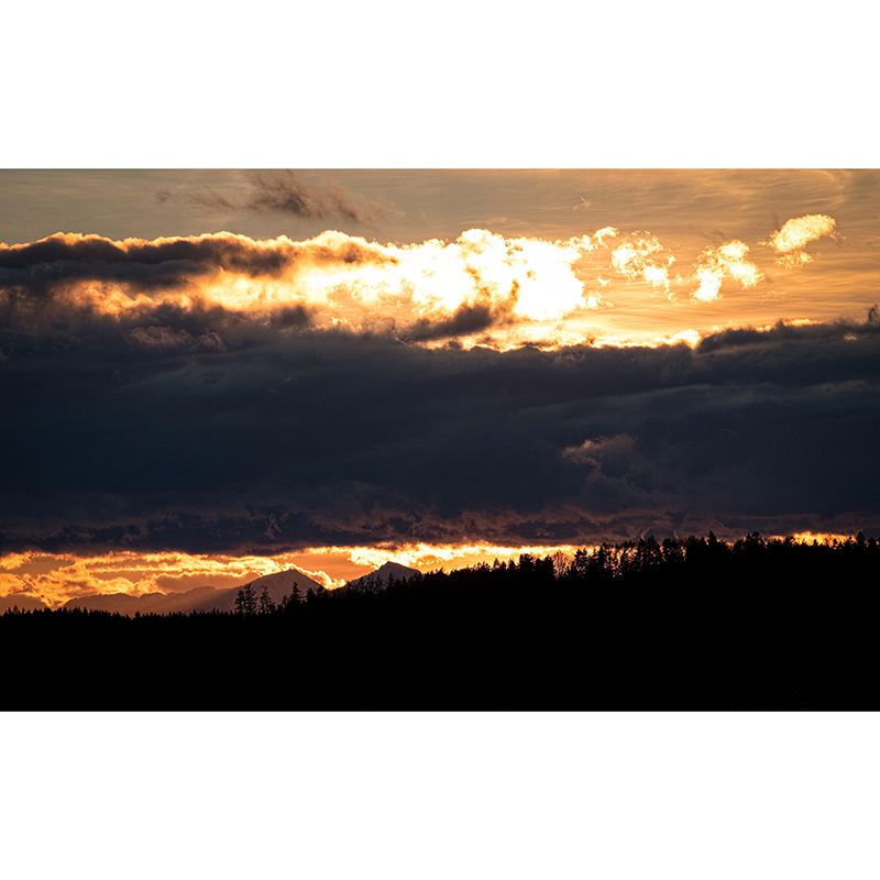 Sky Landscapes Mural Wallpaper Mildew Resistant for Living Room Decoration