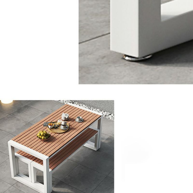 Modern 1/3/5/7 Pieces Rectangular Picnic Table Manufactured Wood Dining Picnic Table
