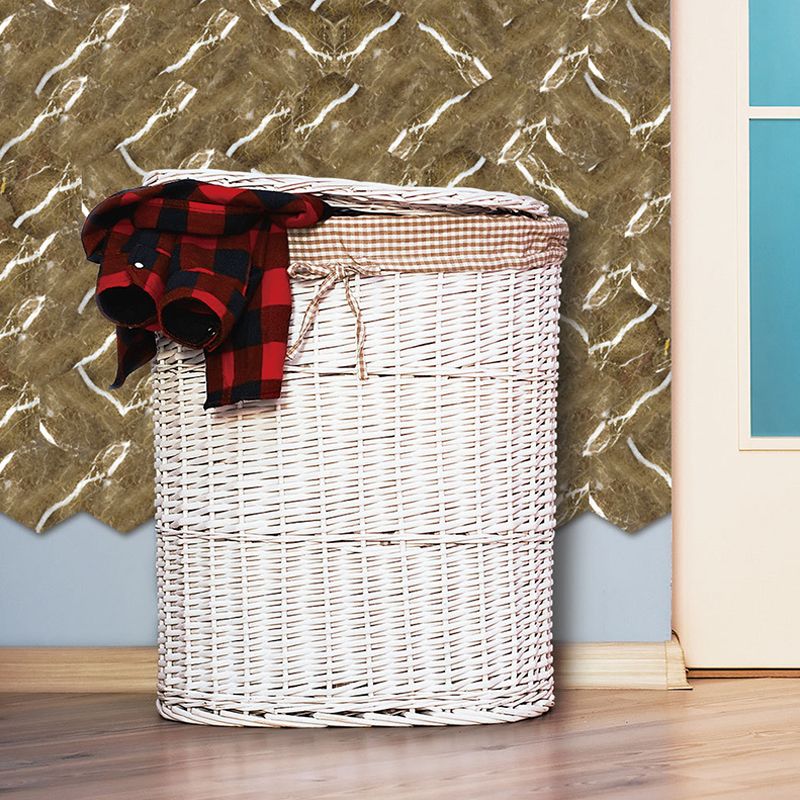 Smooth Brown Wallpapers Contemporary Faux Marble Self-Adhesive Wall Decor for Home