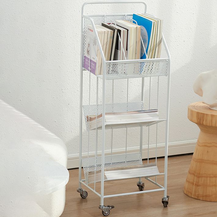 13.8"L Glam Style Bookcase Open Back Shelf Bookcase for Office and Study Room