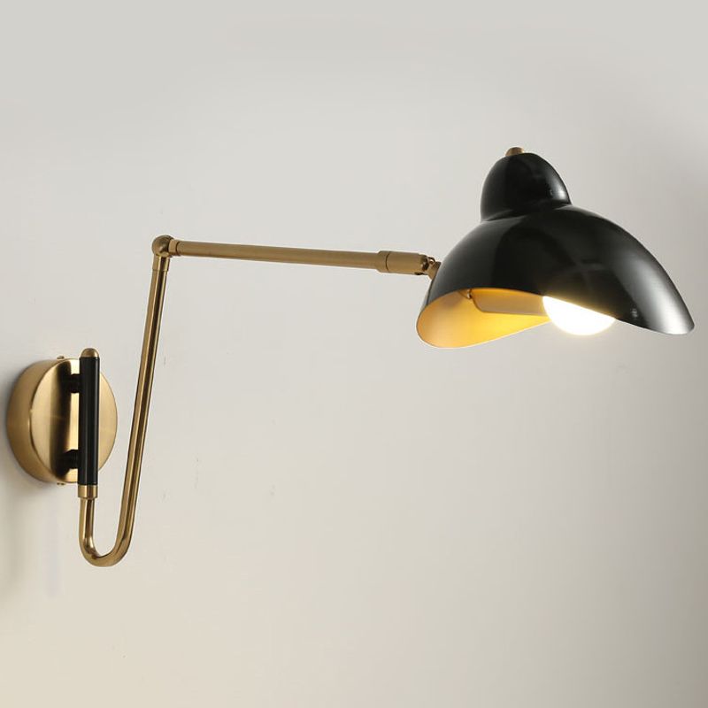 Postmodern Metal Adjustable Sconce Light Fixtures One Bulb Wall Mounted Lighting