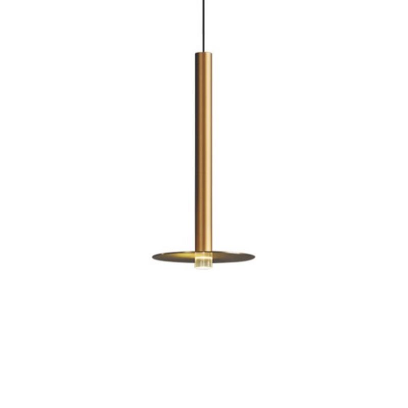 Gouden afwerking lineaire ophanging licht postmodern 1 lamp metalen hanger voor eetkamer