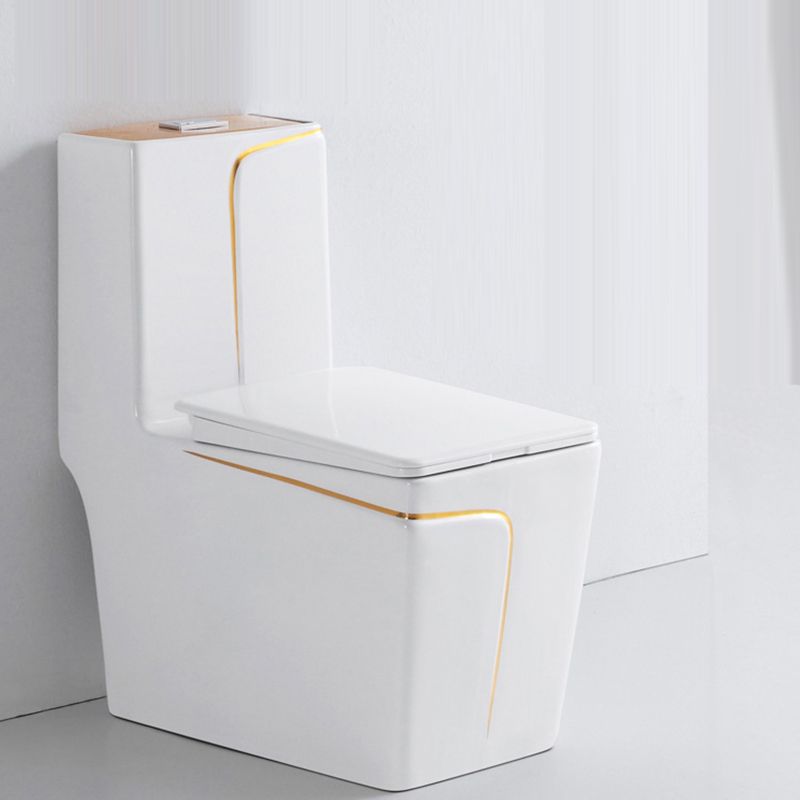 Traditional White Ceramic Flush Toilet Seat Included Urine Toilet for Washroom