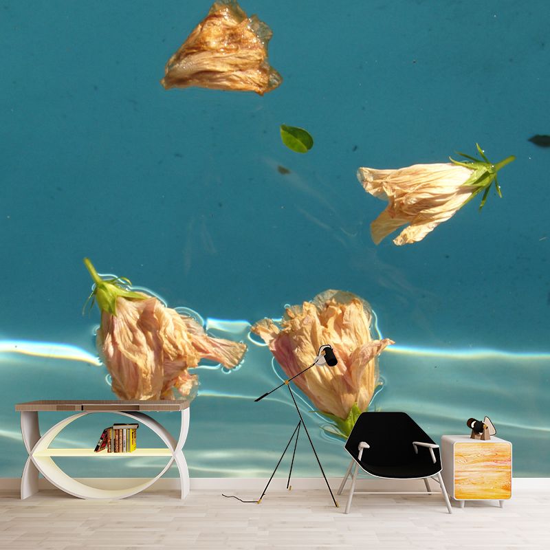 Flower Photography Mural Wallpaper Environment Friendly Indoor Wall Mural