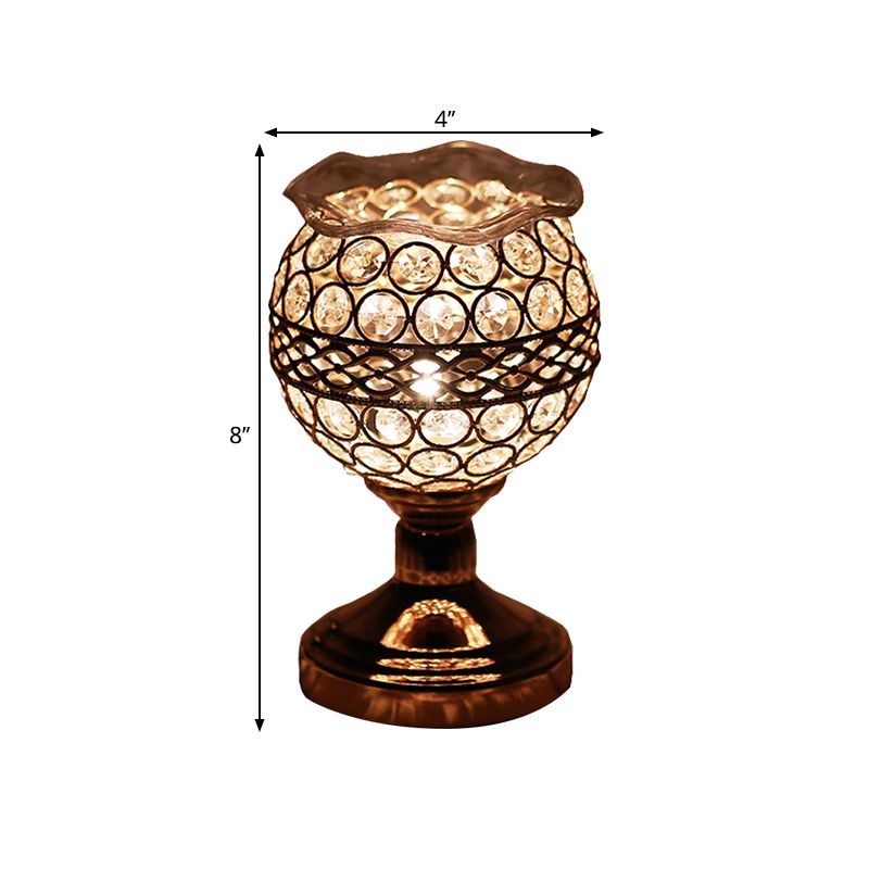 Cilinder/ronde/vierkante nachtlampje modernisme kristal ingelegde enkele lamp goud nachtkastje lamp