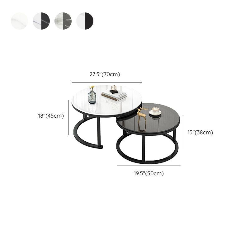 Frame Contemporary Coffee Table Set Glass Top Coffee Cocktail Table
